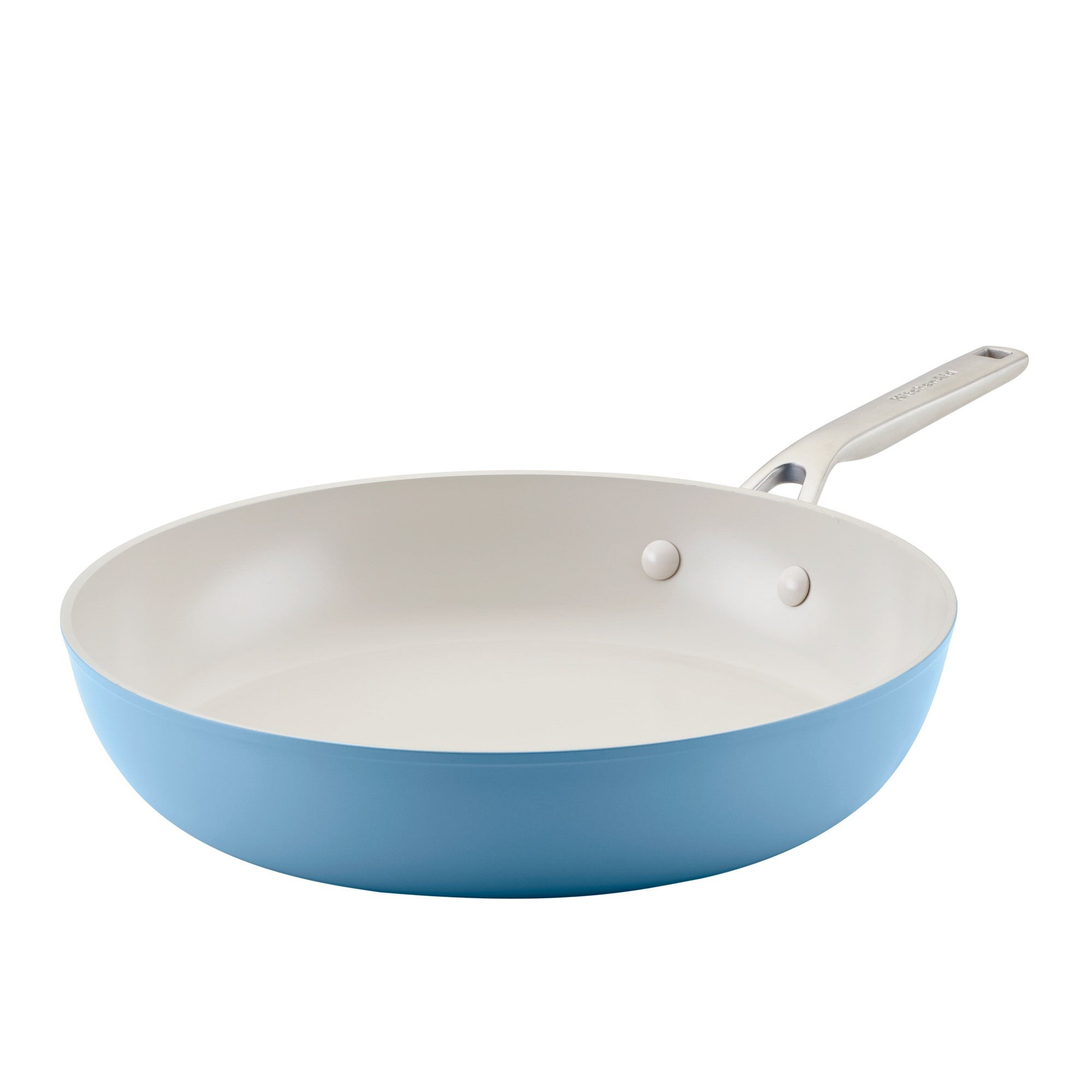 12.25" Hard Anodized Ceramic Nonstick Fry Pan Blue Velvet