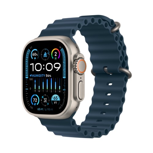 Apple Watch Ultra 2 GPS plus Cell 49mm Titanium Case with Blue Ocean Band