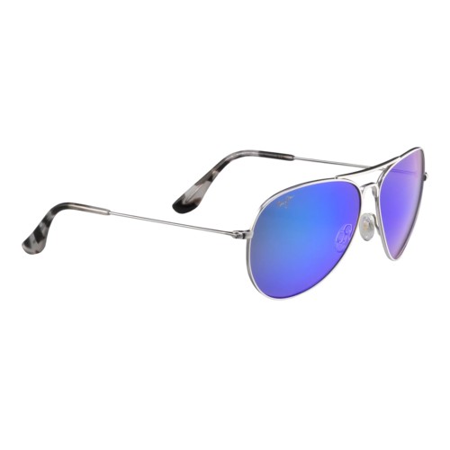 Maui Jim Mavericks Sunglasses Silver/Blue Hawaii, Size 61 frame Silver/Blue Hawaii