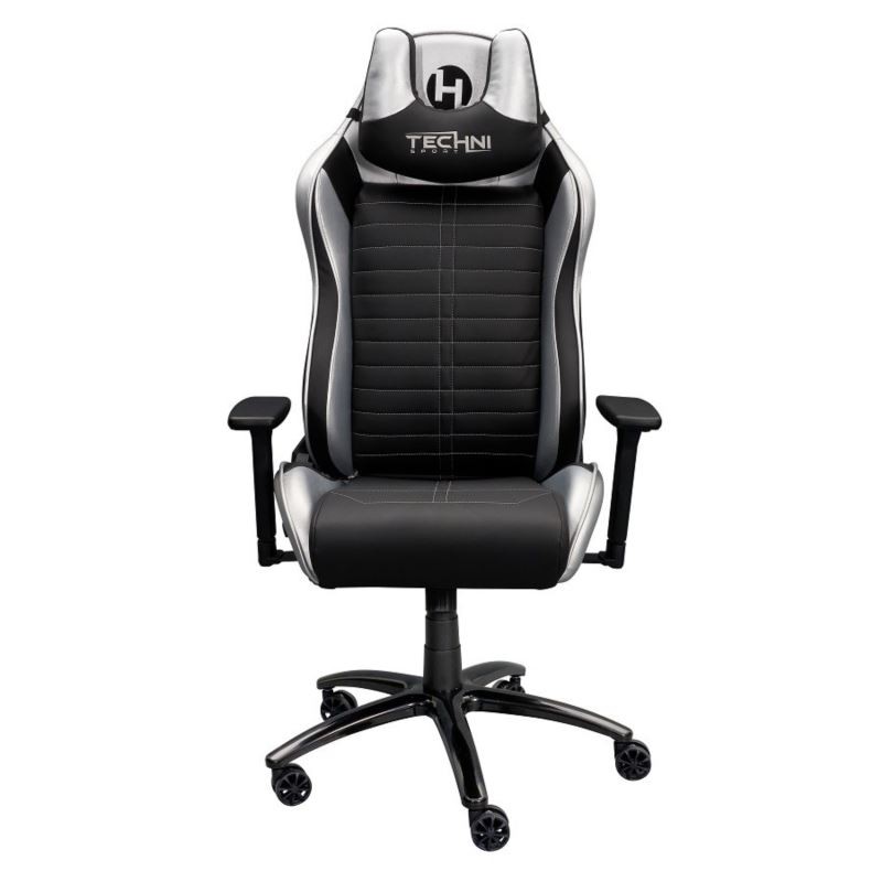 Sport Ergonomic Racing Style Gaming  Chair - Silver