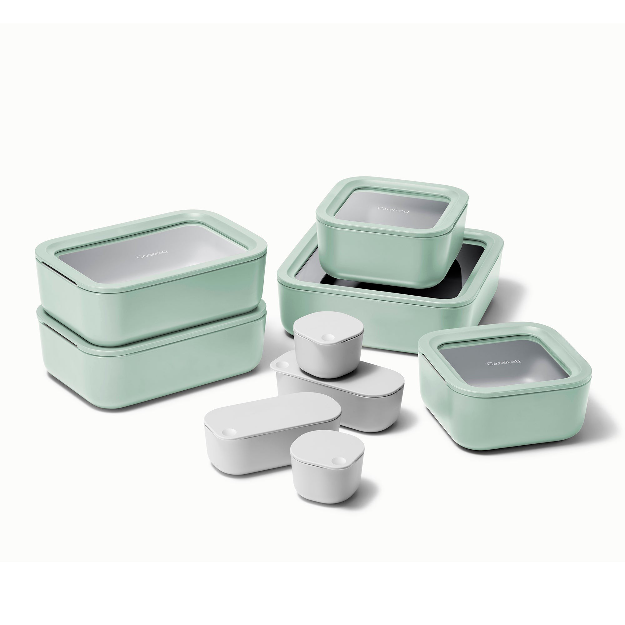 14pc Glass Food Storage Set Mist