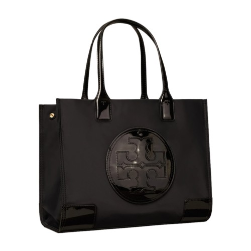 Tory Burch Ella Patent Small Tote Bag Black