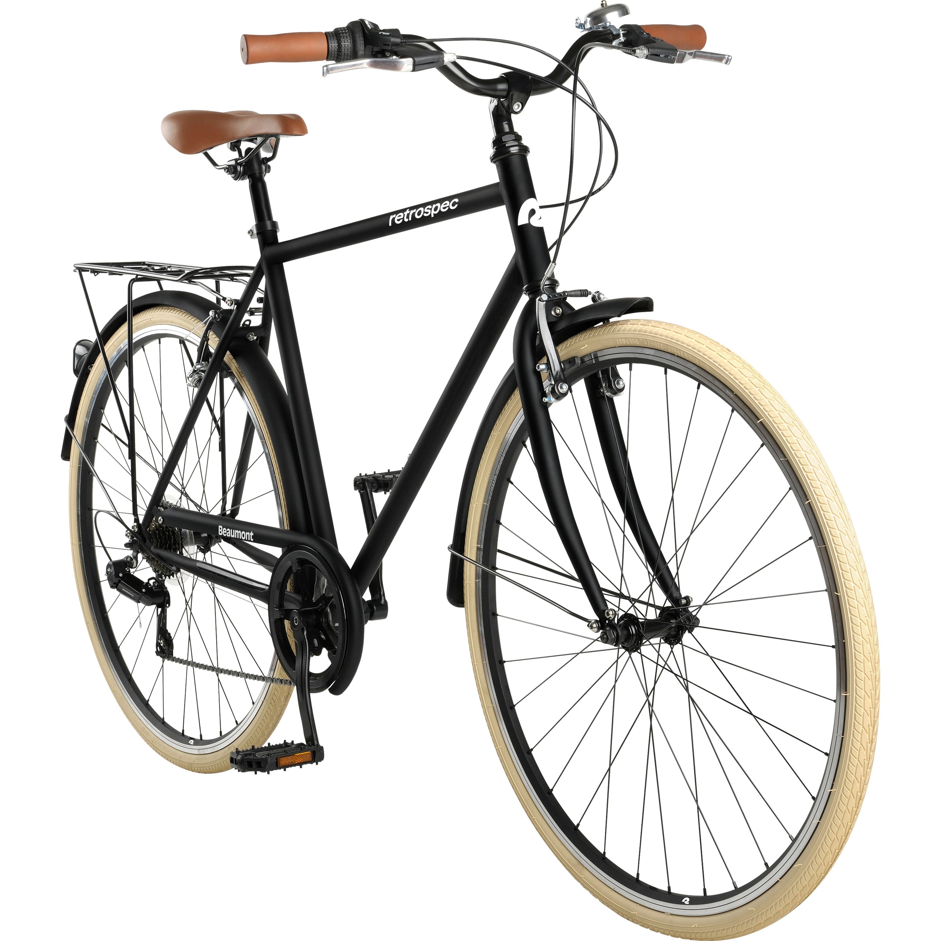 Beaumont City 54cm Bike - 7-Speed Matte Black