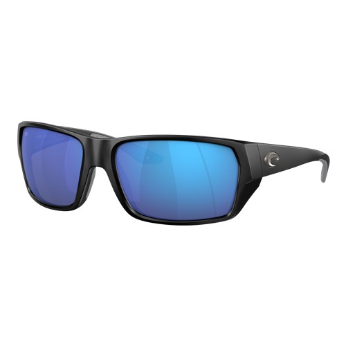 Costa Tailfin Sunglasses Matte Black/Blue Mirror 580G, Size 57 frame