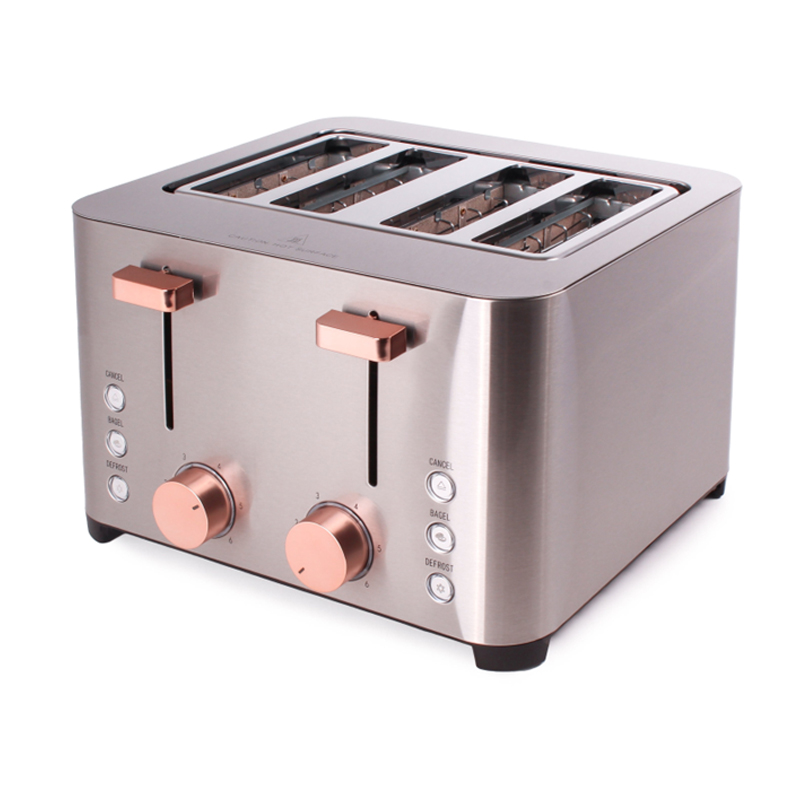 4 - Slices Ouro Gold Stainless Steel Toaster -  (1500W)
