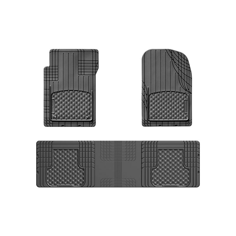Trim to Fit Front and Rear Over the Hump Mat Set - (Black)