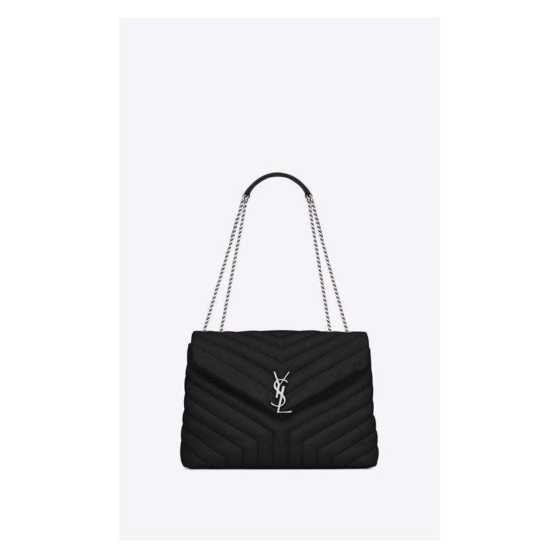 LouLou in Quilted Y Leather Handbag - (Black)