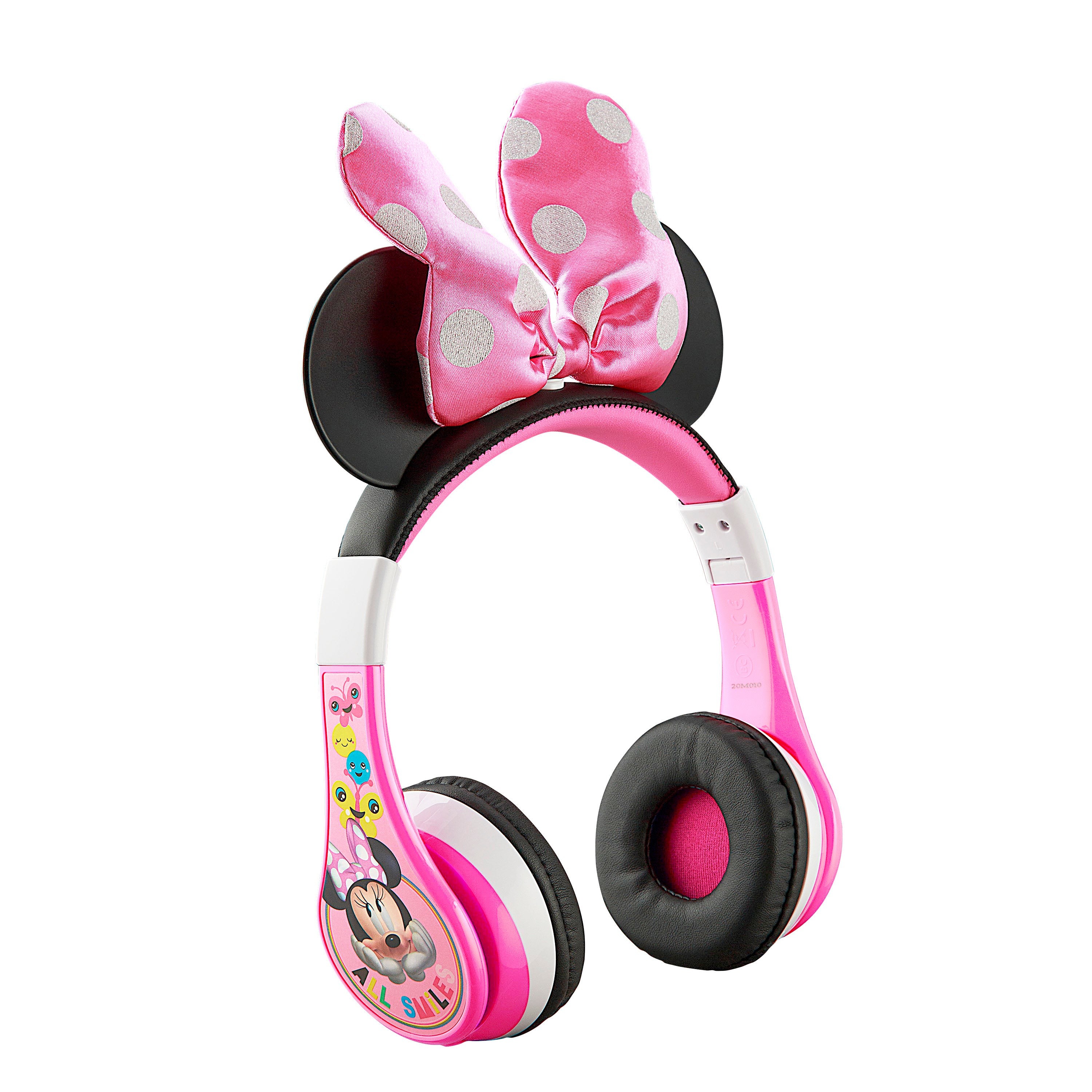 Minnie Mouse Bluetooth Wireless Pink Bow Headphones