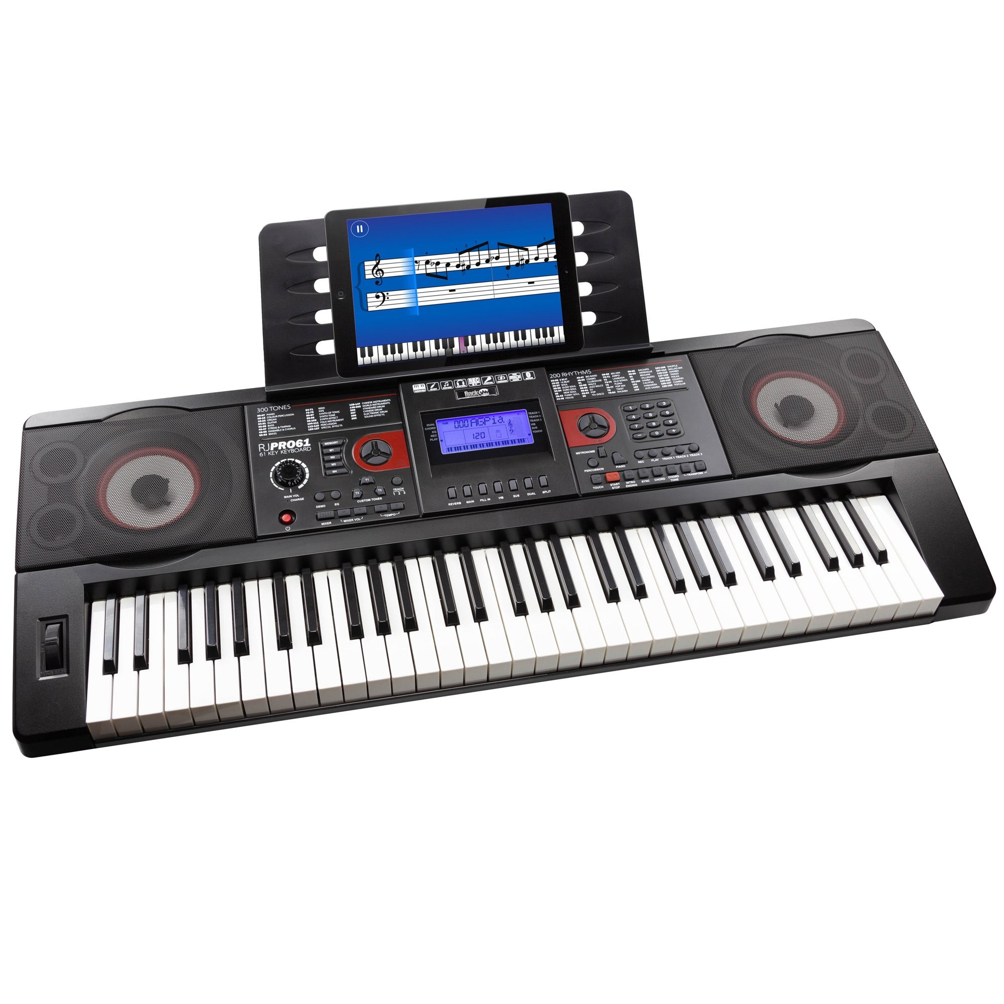 Rechargeable 61 Key Music Keyboard w/ MIDI Connectivity