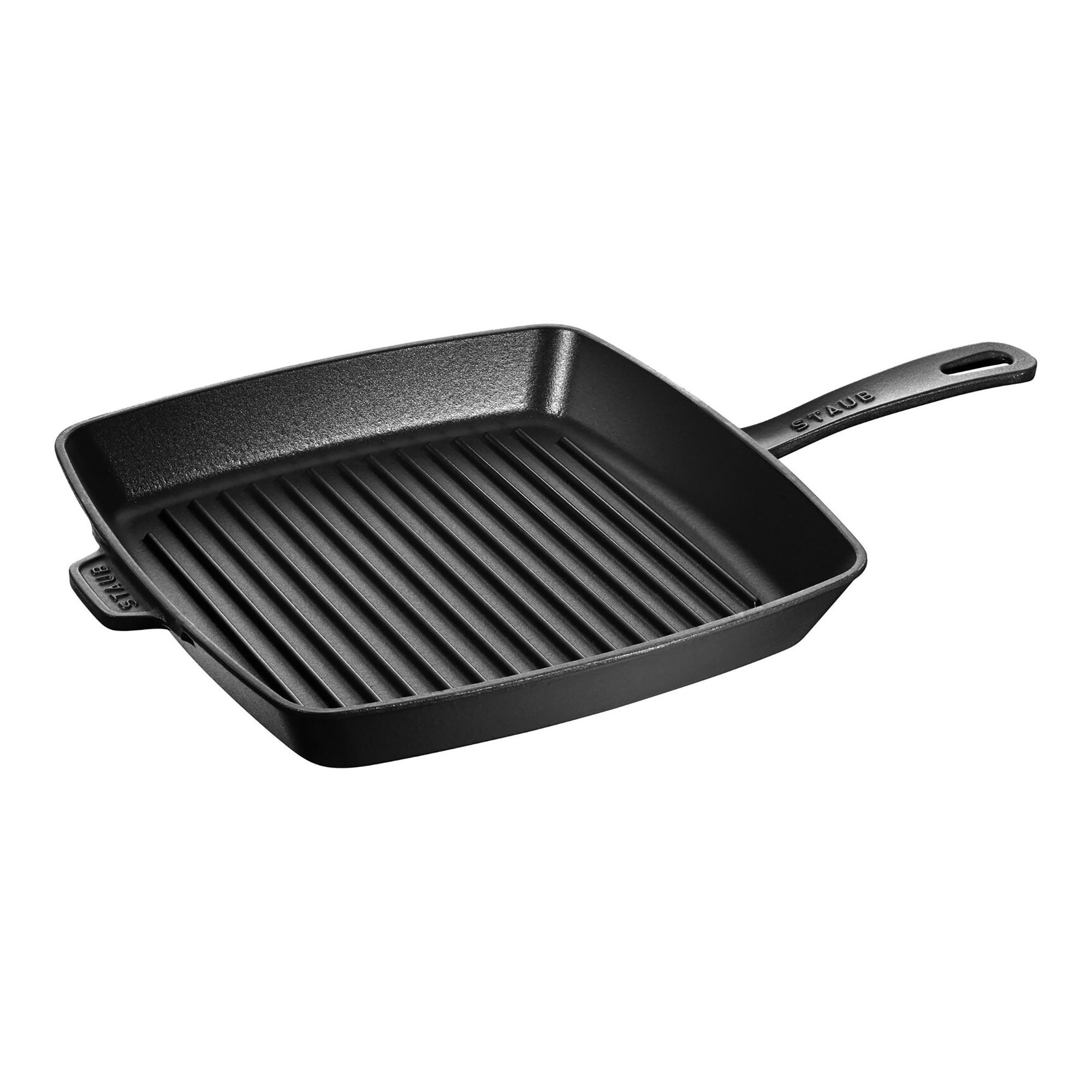 12" Cast Iron Square Grill Pan Matte Black