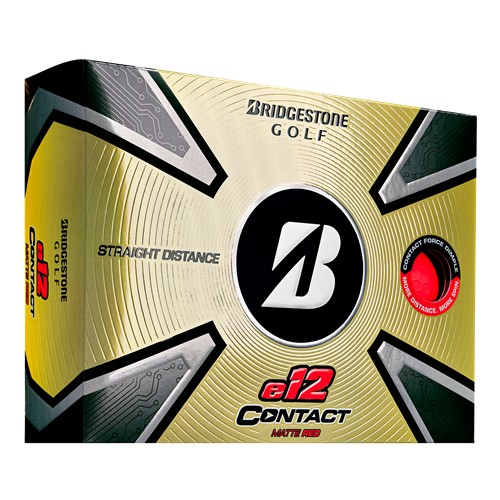 Bridgestone e12 Contact Golf Balls Matte Red, 2023