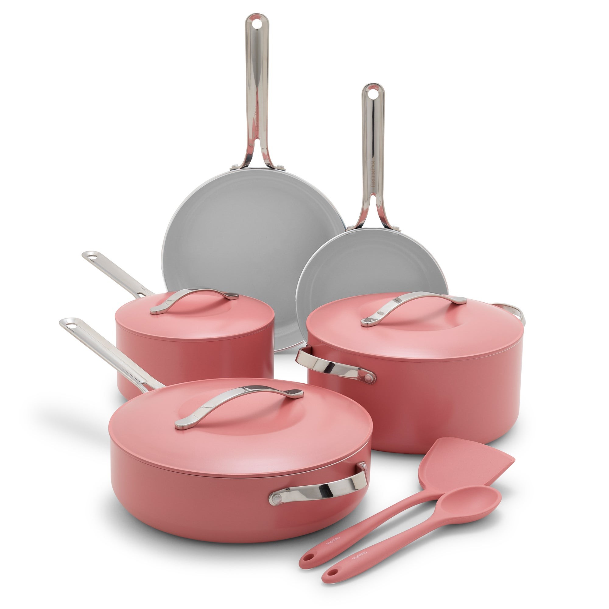 Nova 10pc Ceramic Nonstick Cookware Set Coral