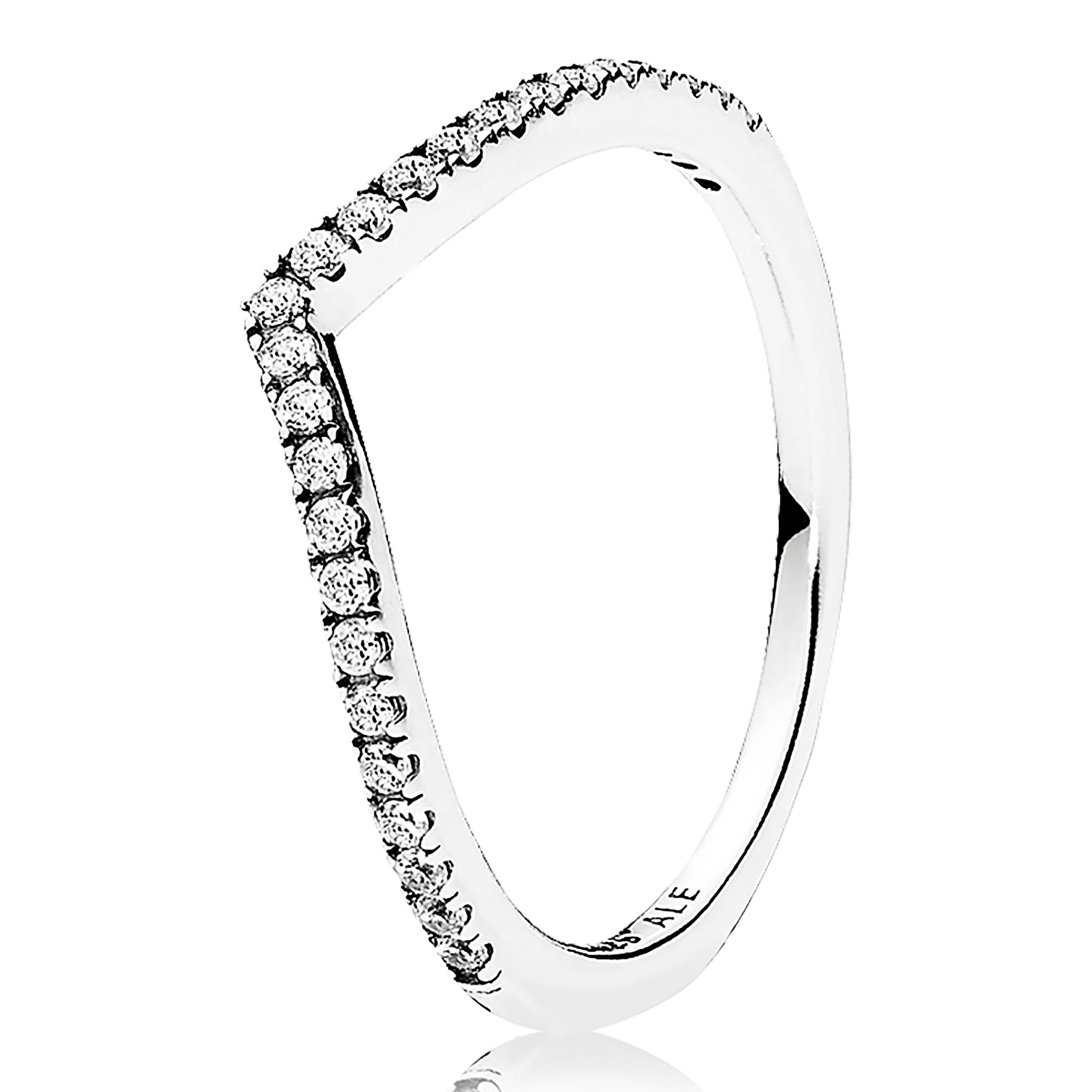 Sparkling Wishbone Ring Size 7
