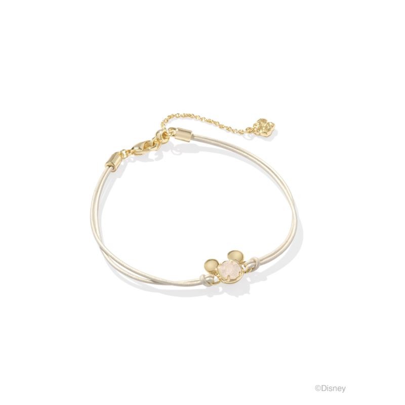Disney Gold Mickey Mouse Corded Bracelet in Iridescent Drusy