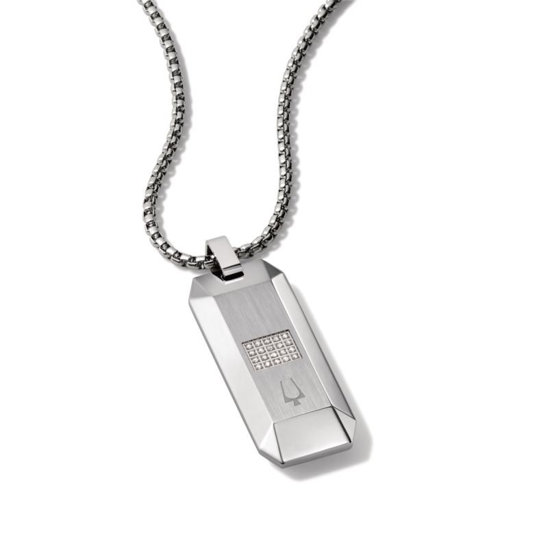 Diamond Dogtag Necklace