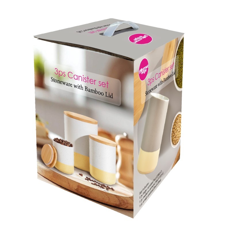 3Pc Canister Set - (Cloudlit White)