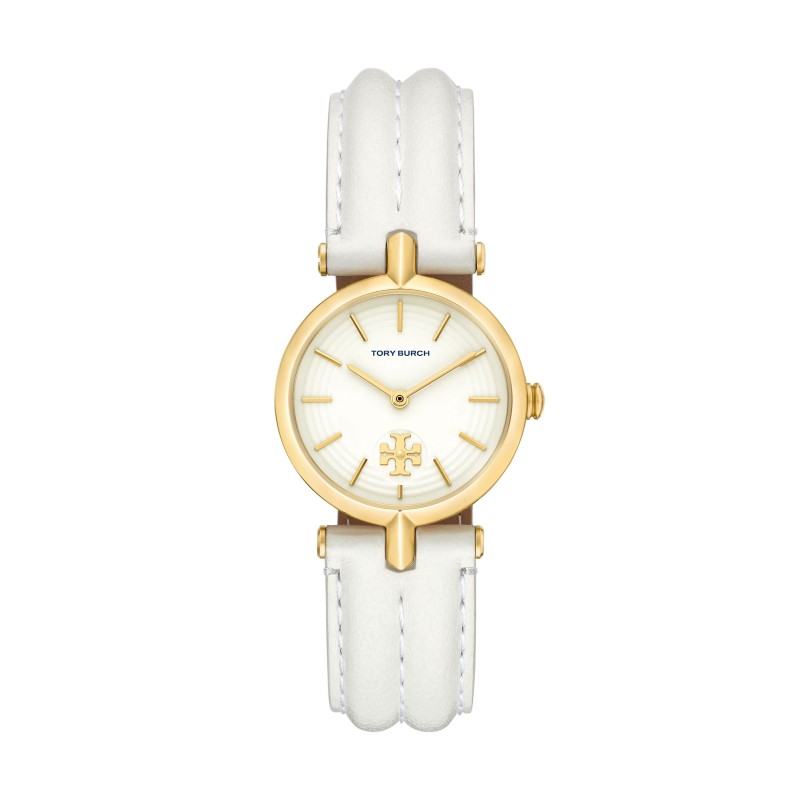 Kira Watch, Ivory Leather/Gold-Tone Stainless Steel