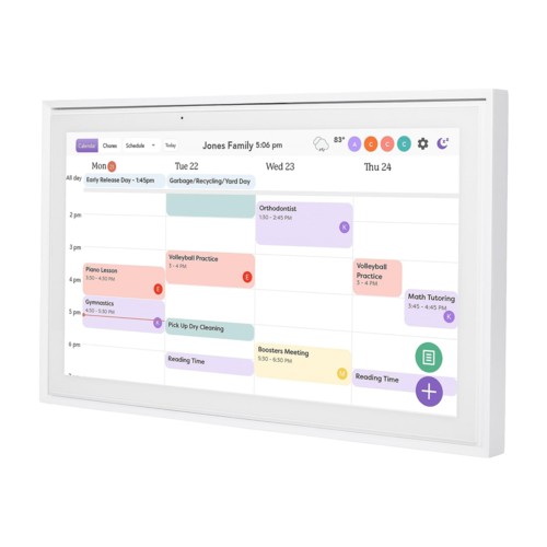 Skylight 15in Digital Calendar Frame White