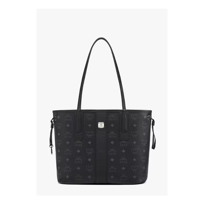 Black Reversible Liz Shopper in Visetos