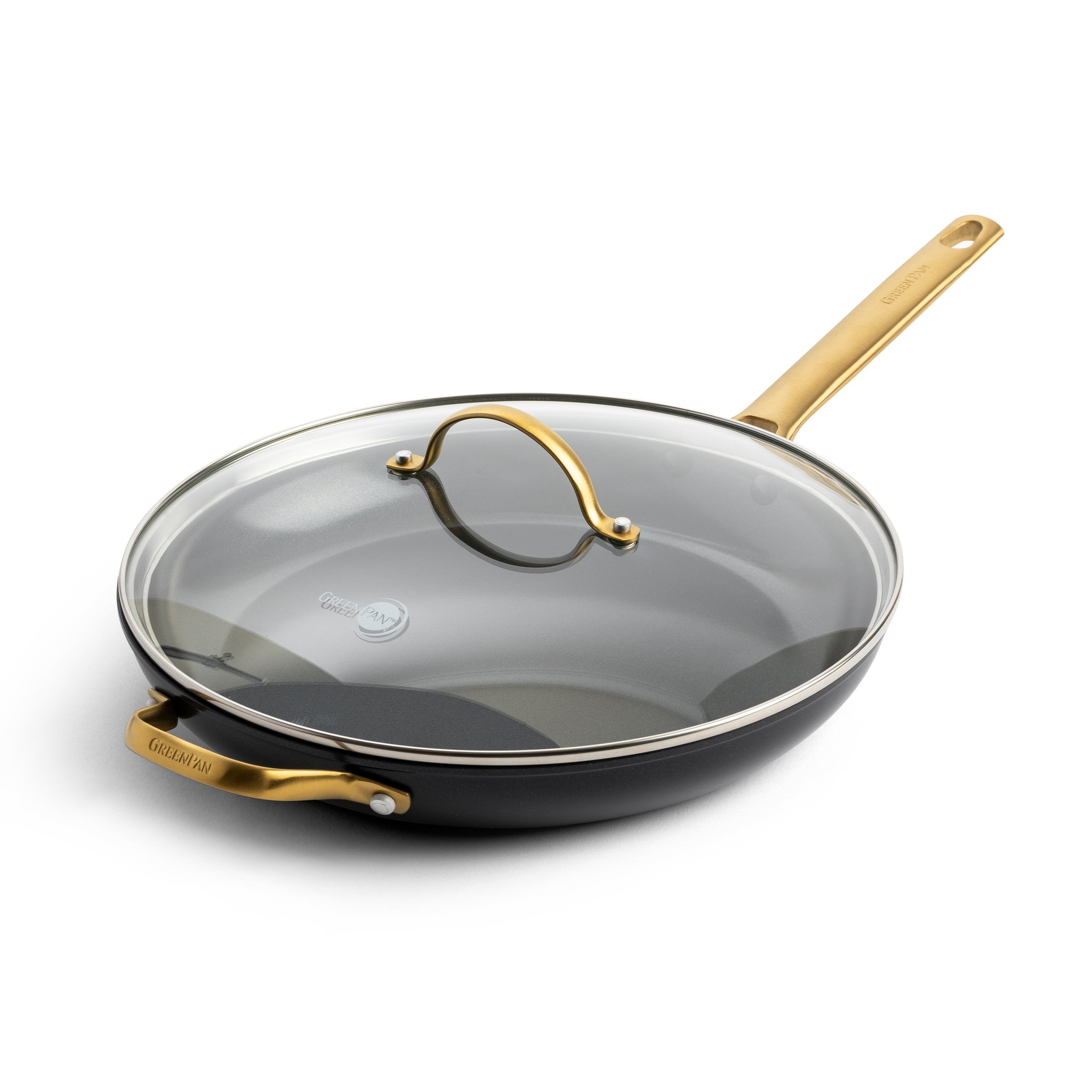 Reserve Ceramic 12" Fry Pan w/ Lid Black