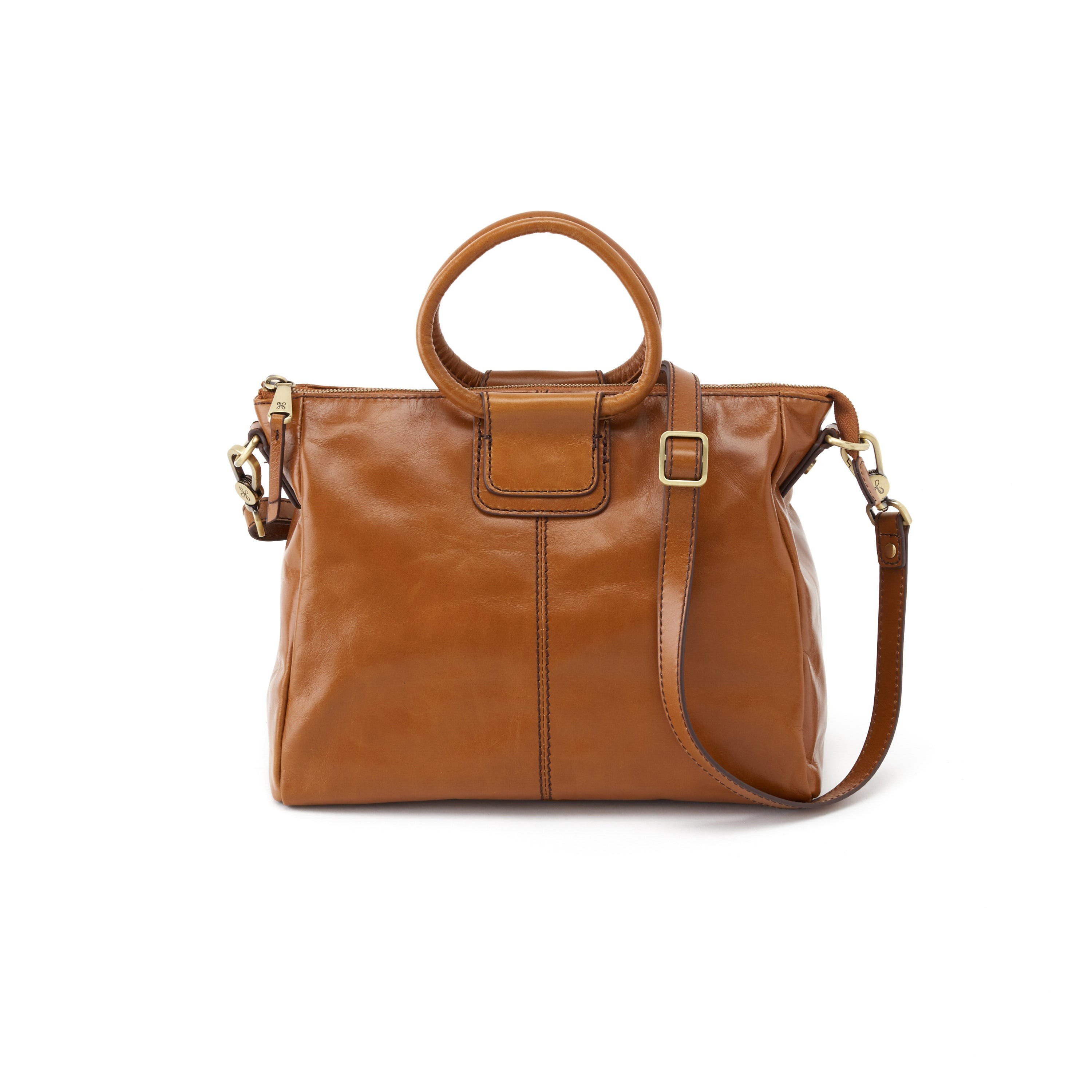 Sheila Medium Leather Satchel Truffle