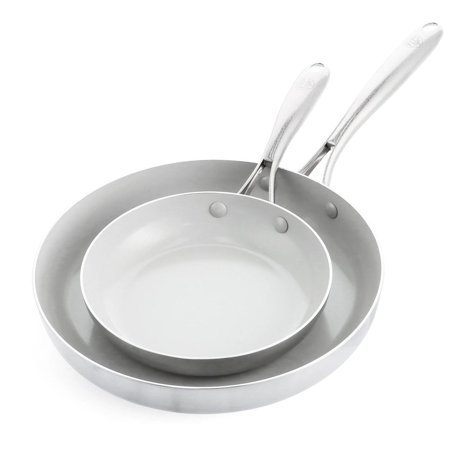 Stainless Pro 8" & 11" Ceramic Nonstick Fry Pan Set