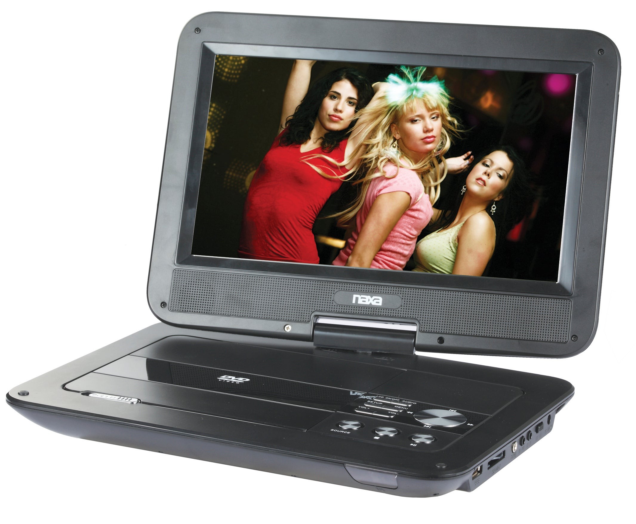 10" Swivel Screen Portable DVD Player w/USB/SD/MMC Inputs