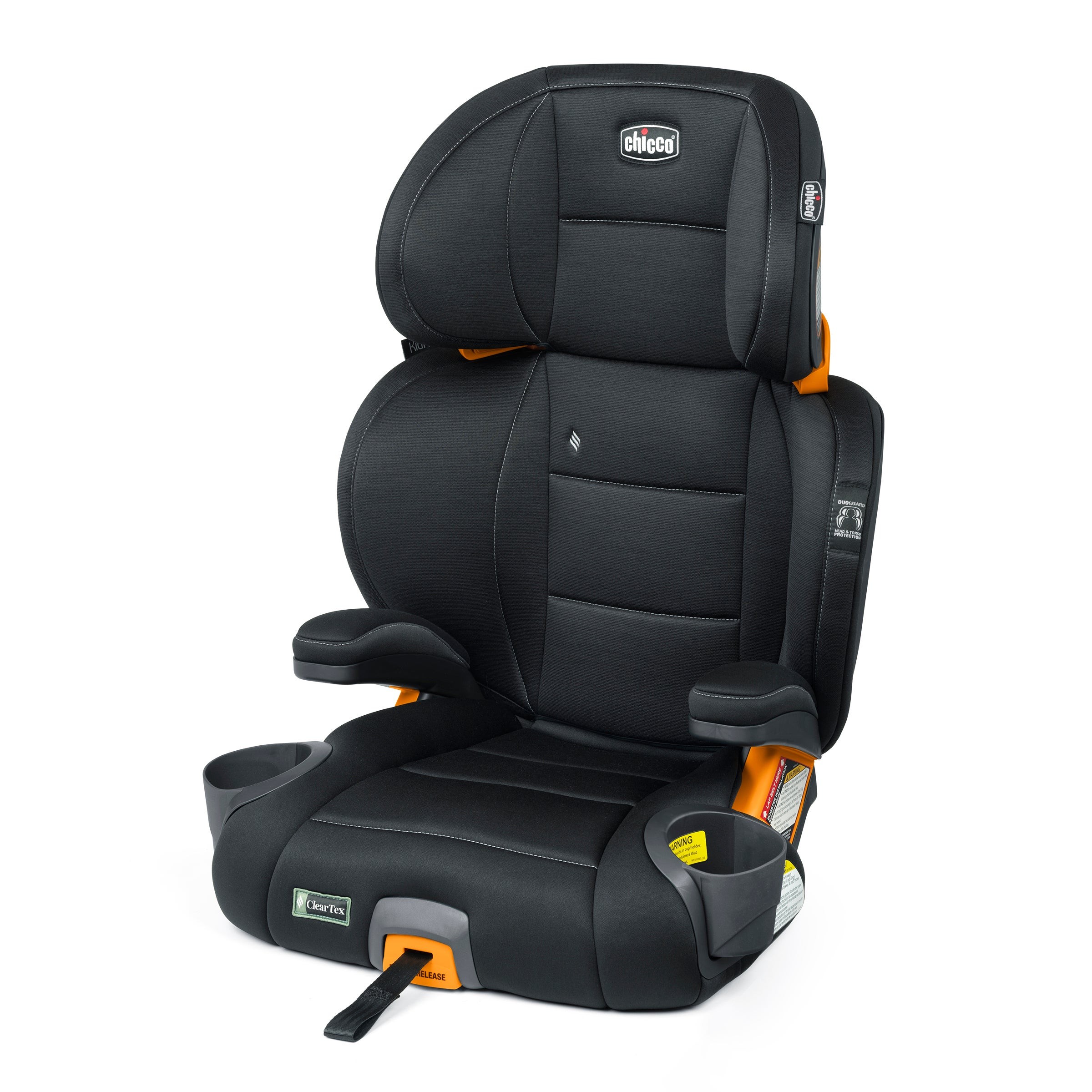 KidFit ClearTex Plus 2-in-1 Belt Positioning Booster Car Seat Obsidian