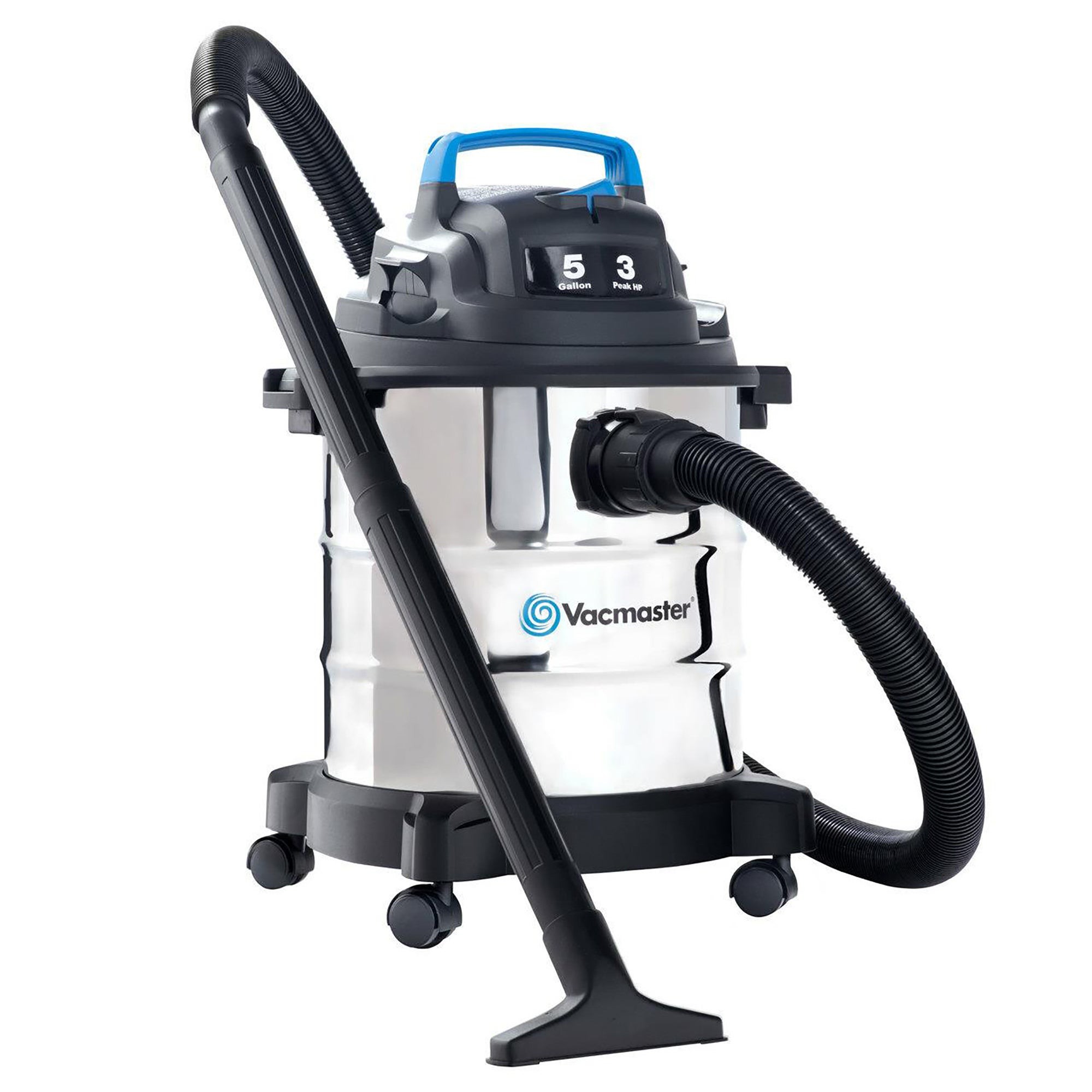 5 Gallon 3 Peak HP Stainless Steel Wet/Dry Vacuum