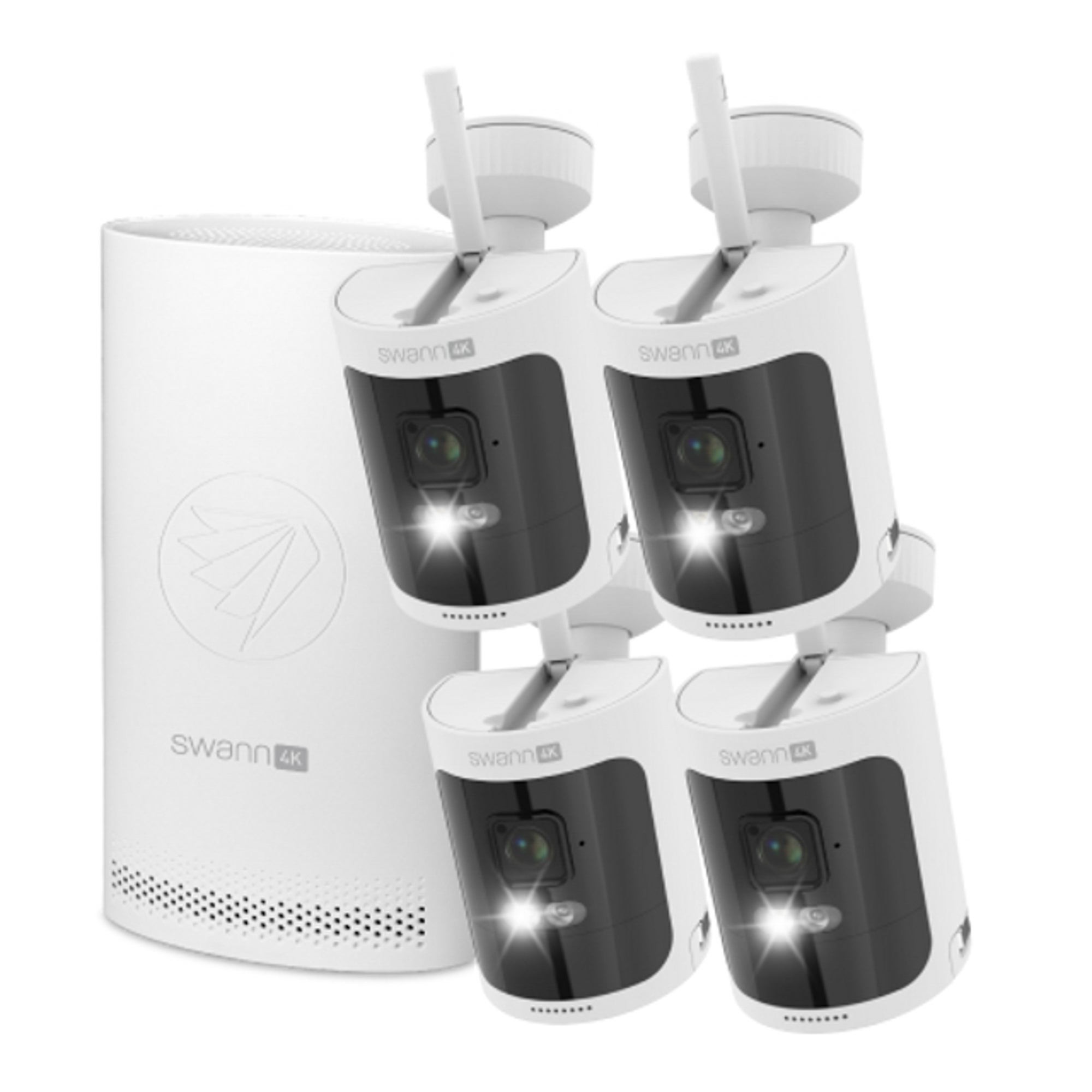 AllSecure4K Wirelesss Security Kit w/ 4 Wire-Free Cameras & NVR Tower