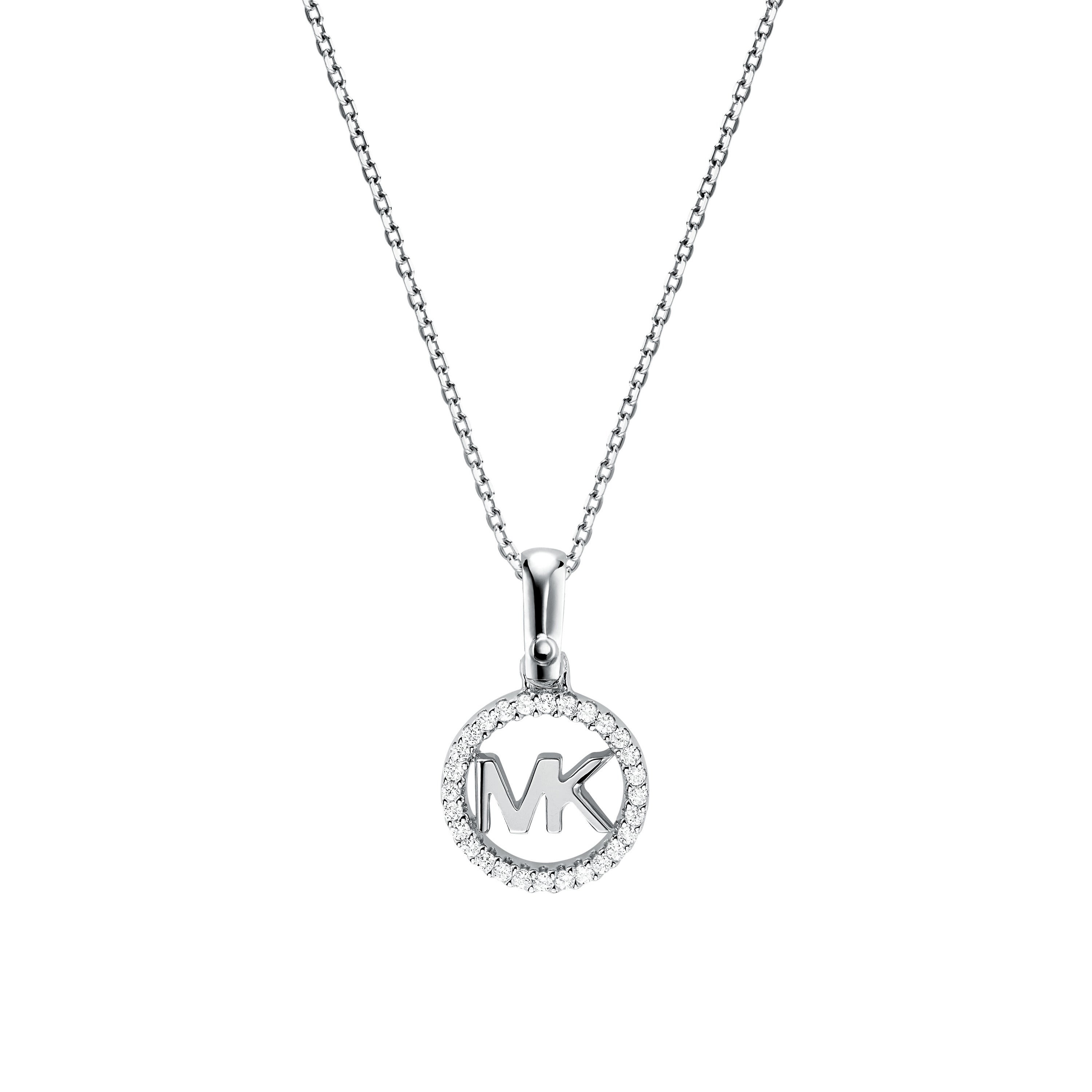 Sterling Silver Kors Logo Necklace