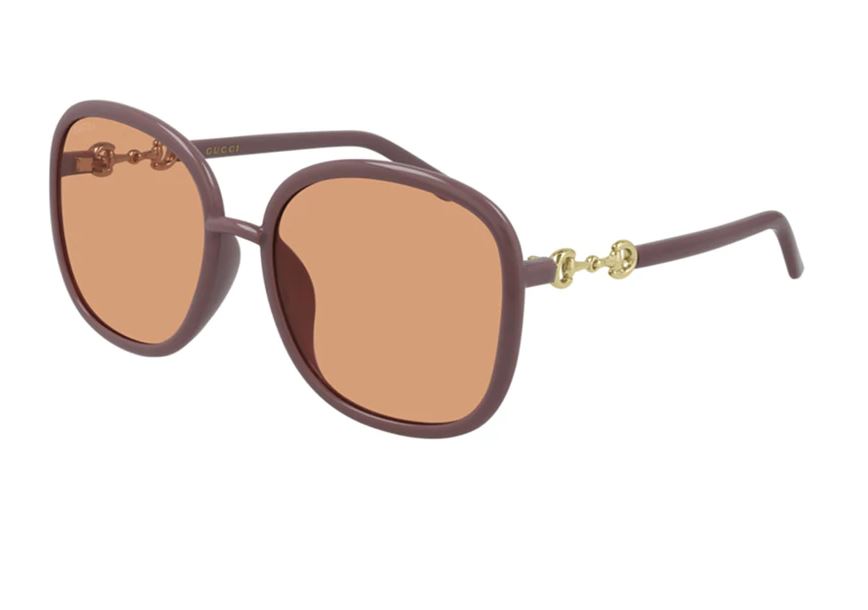 Gucci Pink Frame Orange Lens Sunglasses