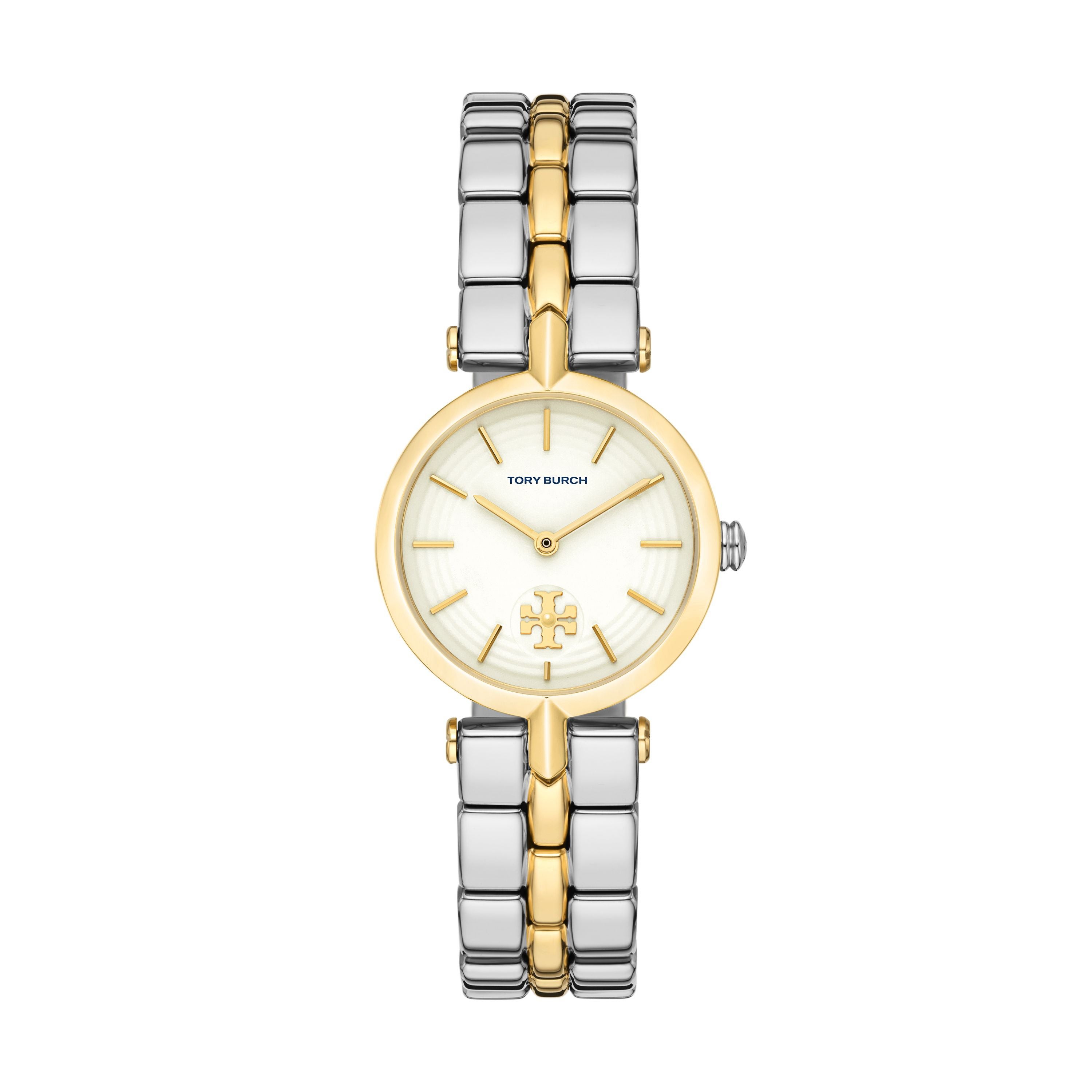 Ladies' Kira Silver and Gold Bracelet Watch, White Dial