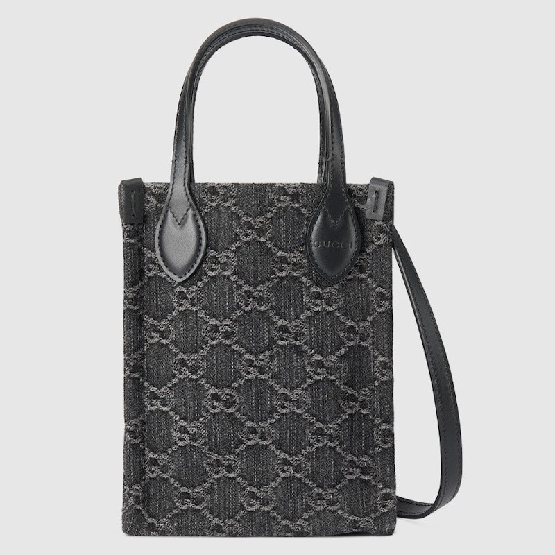 Ophidia GG Mini Top Handle Bag - Black