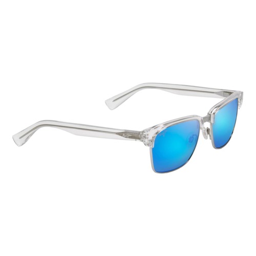 Maui Jim Kawika Sunglasses Crystal/Blue Hawaii, Size 54 frame Crystal/Blue Hawaii