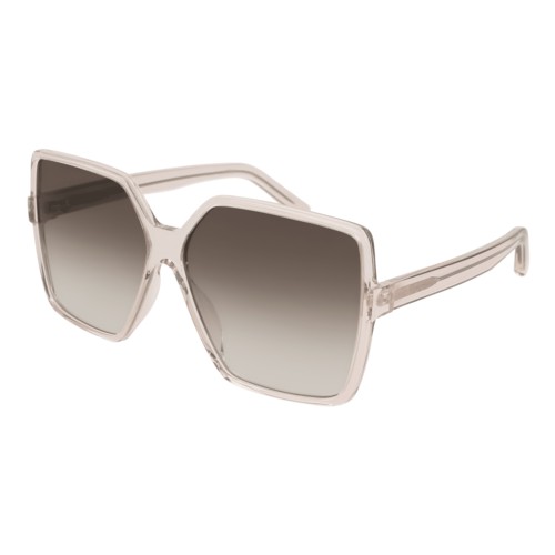 Saint Laurent Womens Betty Sunglasses Nude/Brown Gradient, Size 63 frame Nude/Brown Gradient