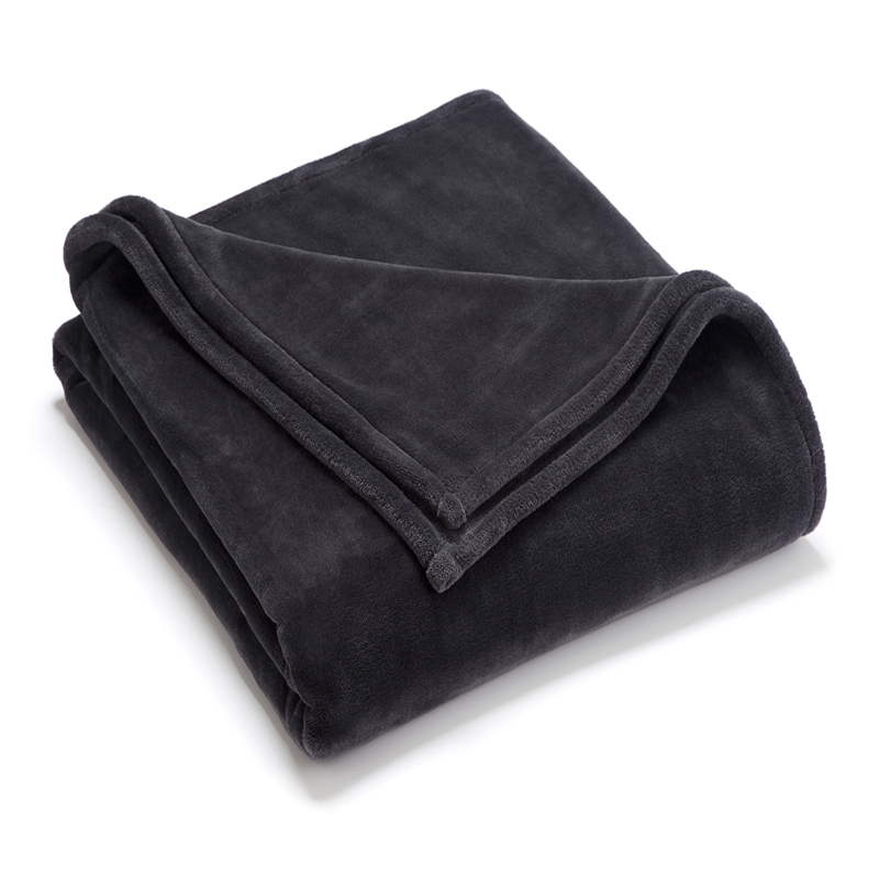 Sheared Mink King Blanket - (Charcoal)