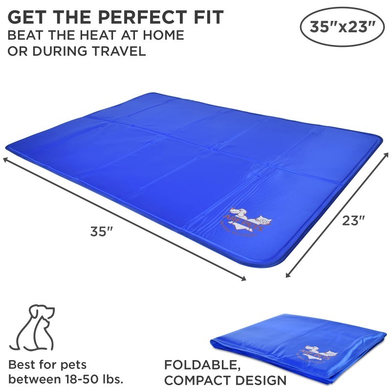 Dog Cooling Mat 23Inchx35inch, Durable, Non-Toxic Gel Dog Bed Mat for KCB