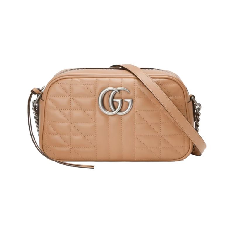 Gucci GG Marmont small shoulder bag-rose beige (silver hardware)
