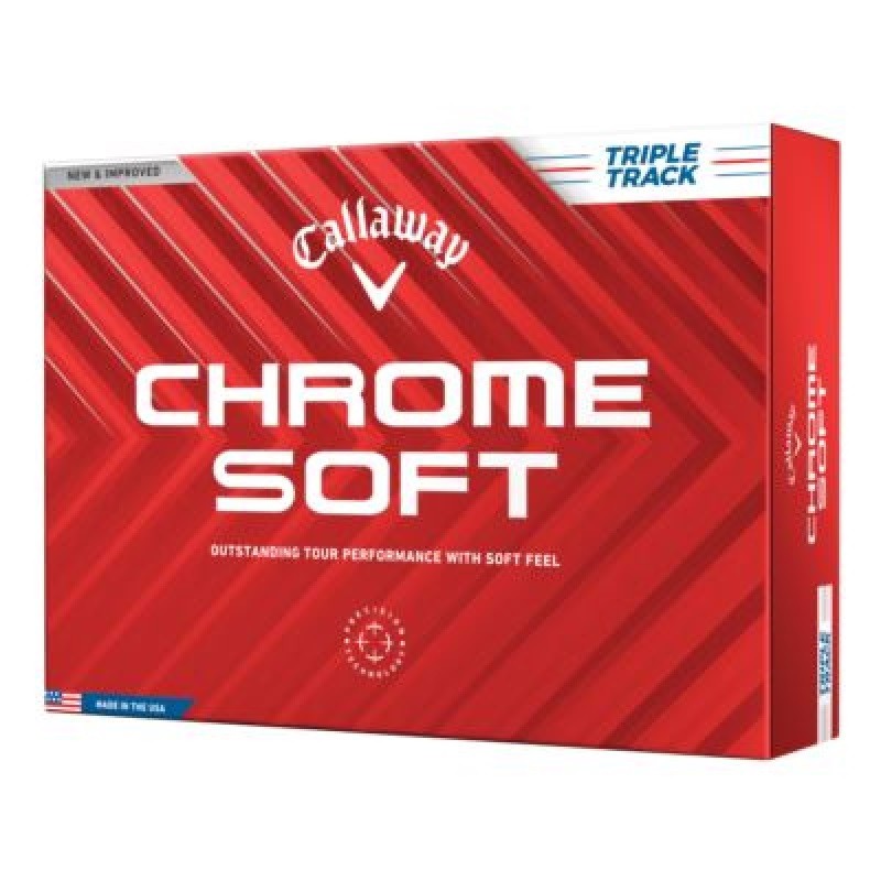 Chrome Soft Triple Track Golf Balls - White