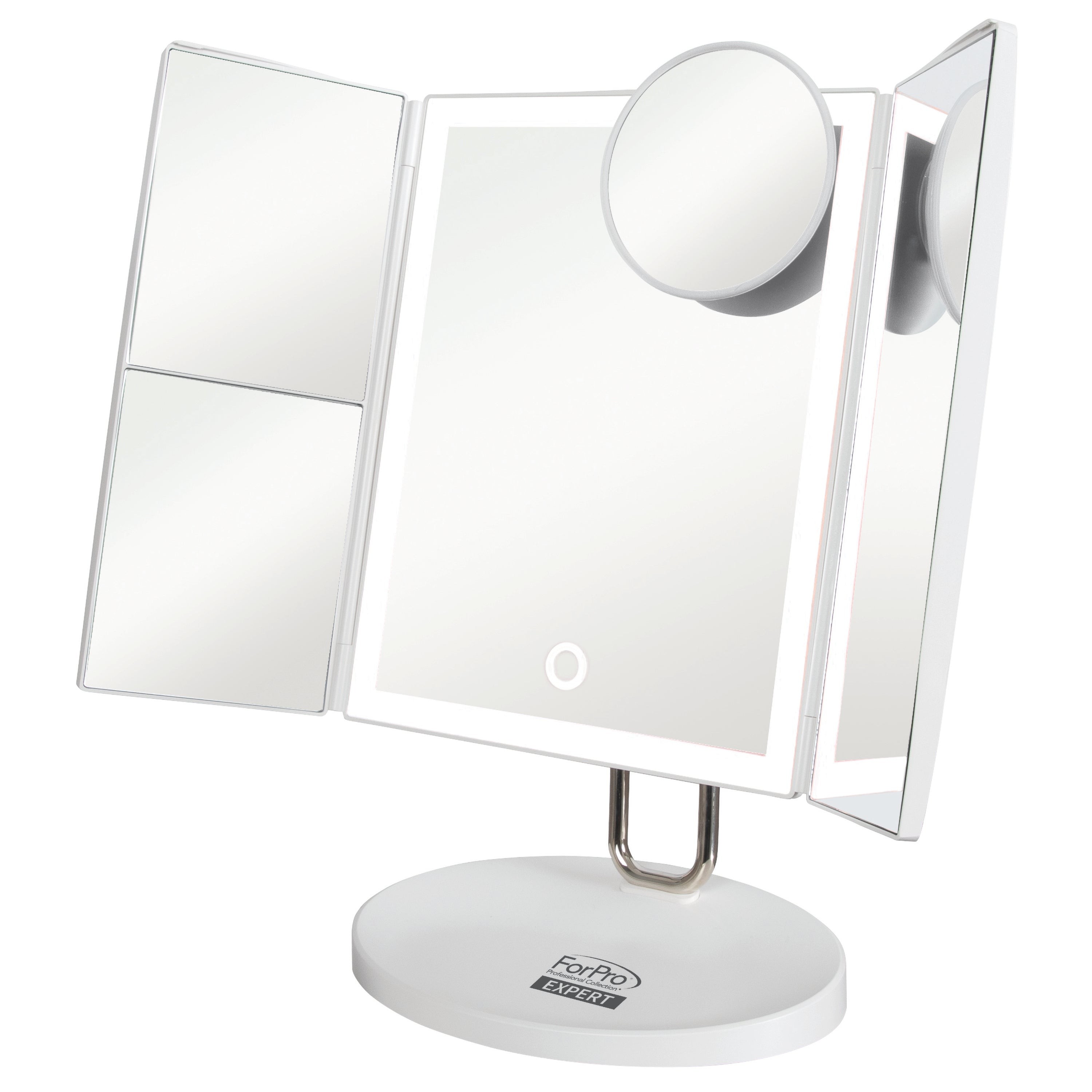 Expert Rechargeable LED Tri-Panel Makeup Mirror