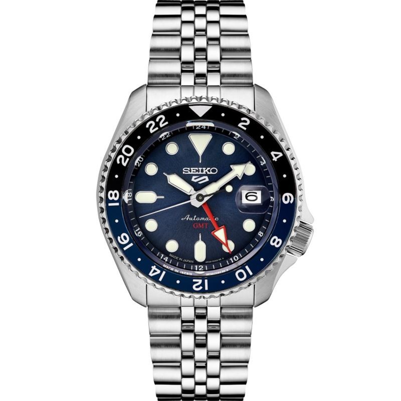 Mens 5 Sports SS Automatic Blue Dial Watch