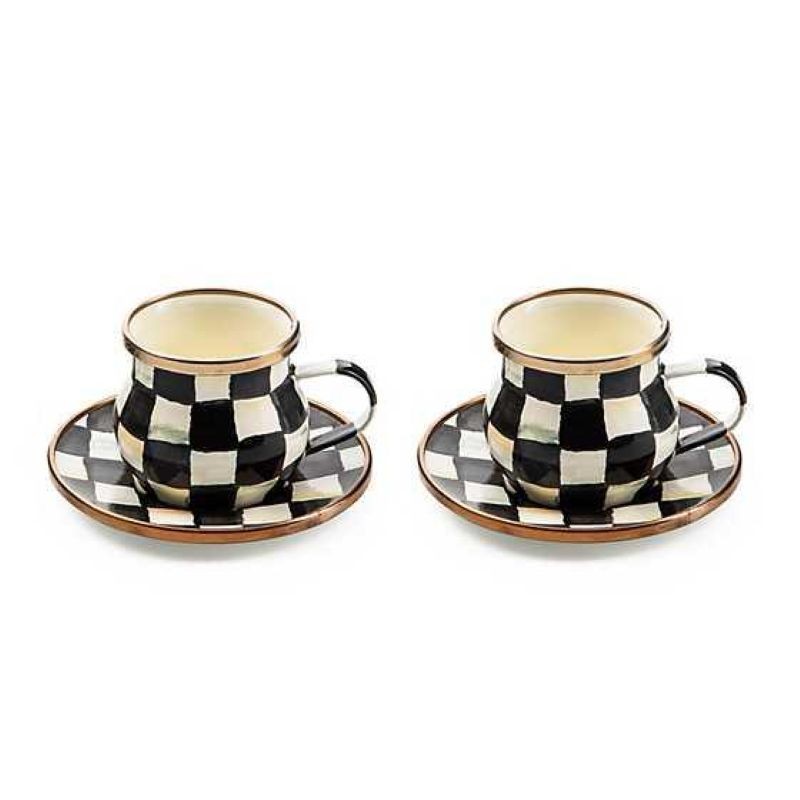 Courtly Check Espresso Cup & Saucer Set