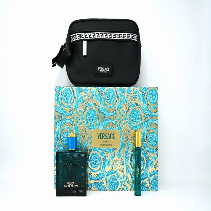 Eros(M)(H/B)3Pc Set (3.4Oz EDT Sp,10Ml Edt Sp,Trousse)