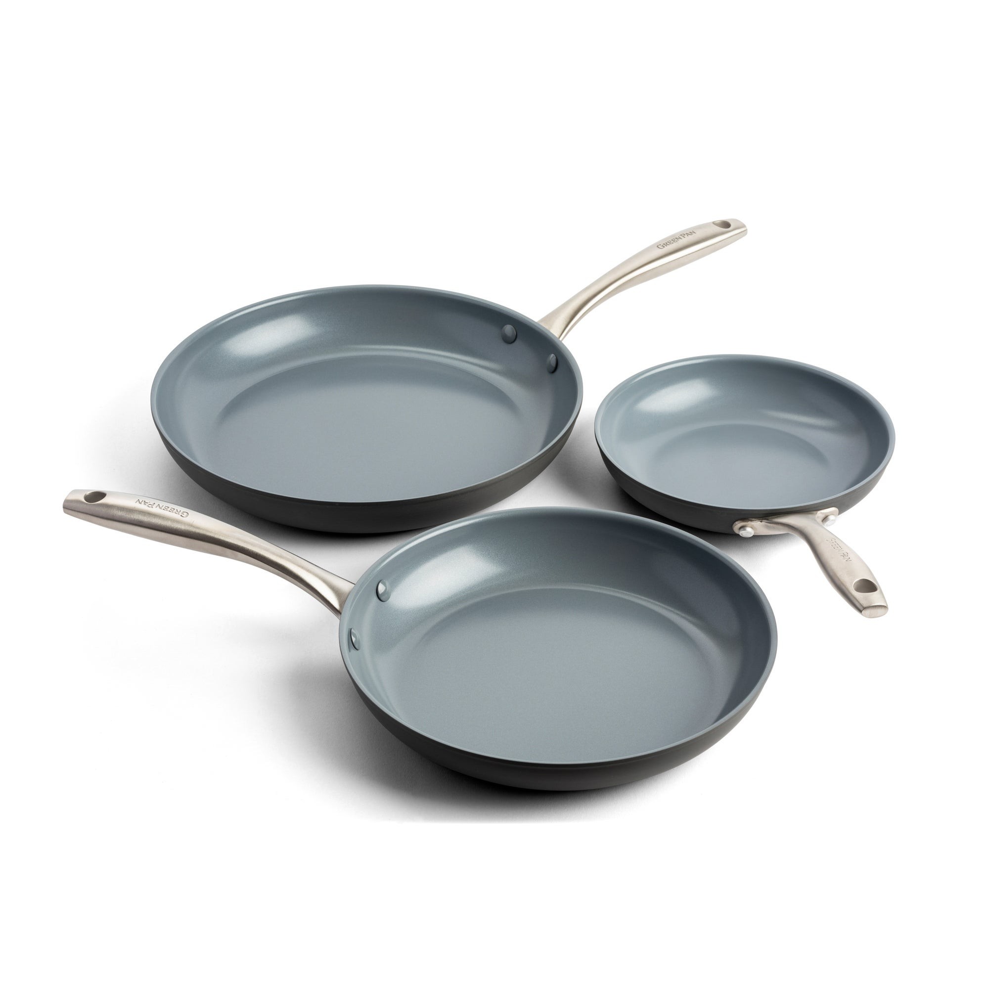 Lima 3pc Ceramic Nonstick Fry Pan Set