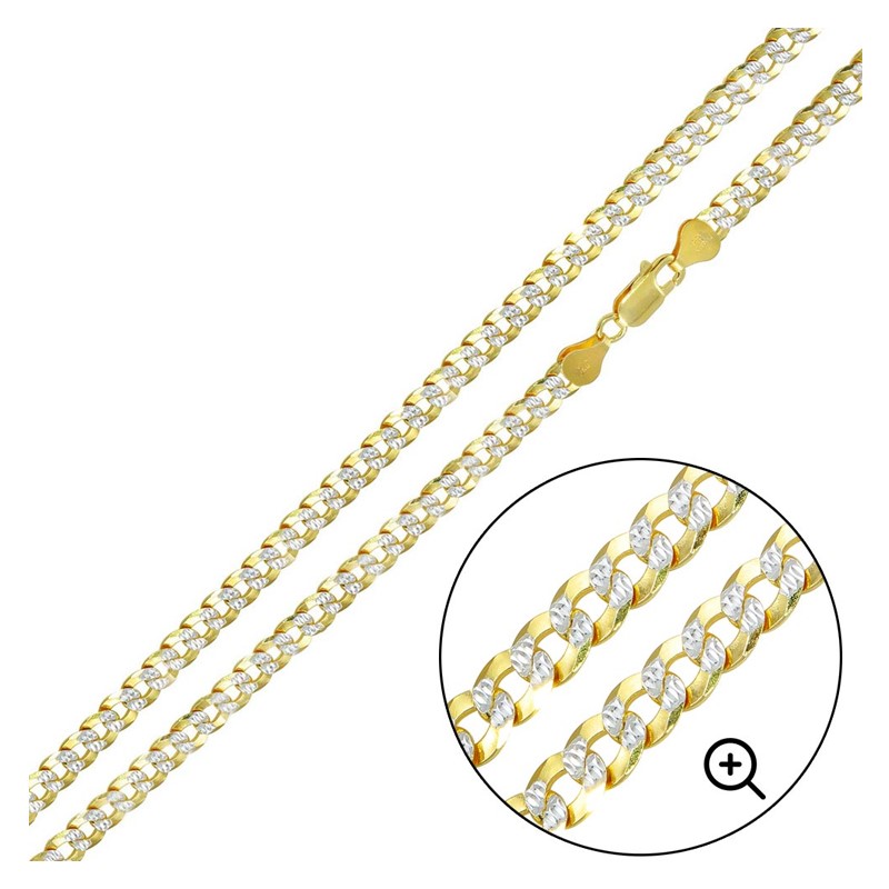 Mens Gold Plated DC Cuban Chain Necklace