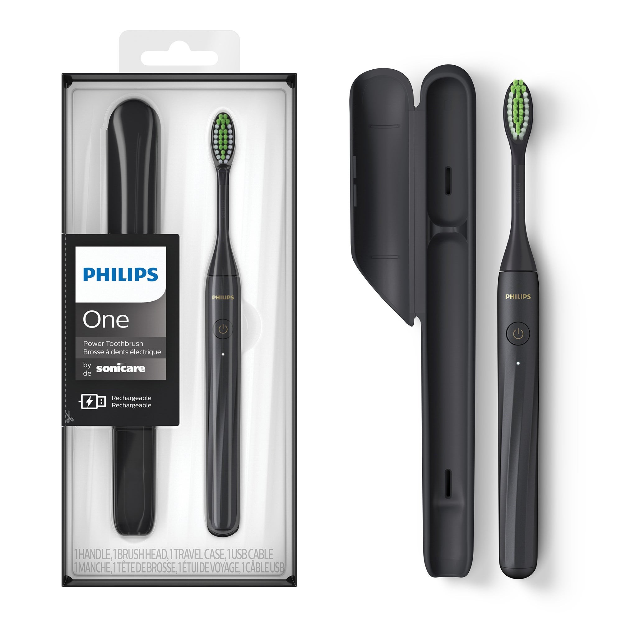 Philips One Rechargeable Toothbrush Black