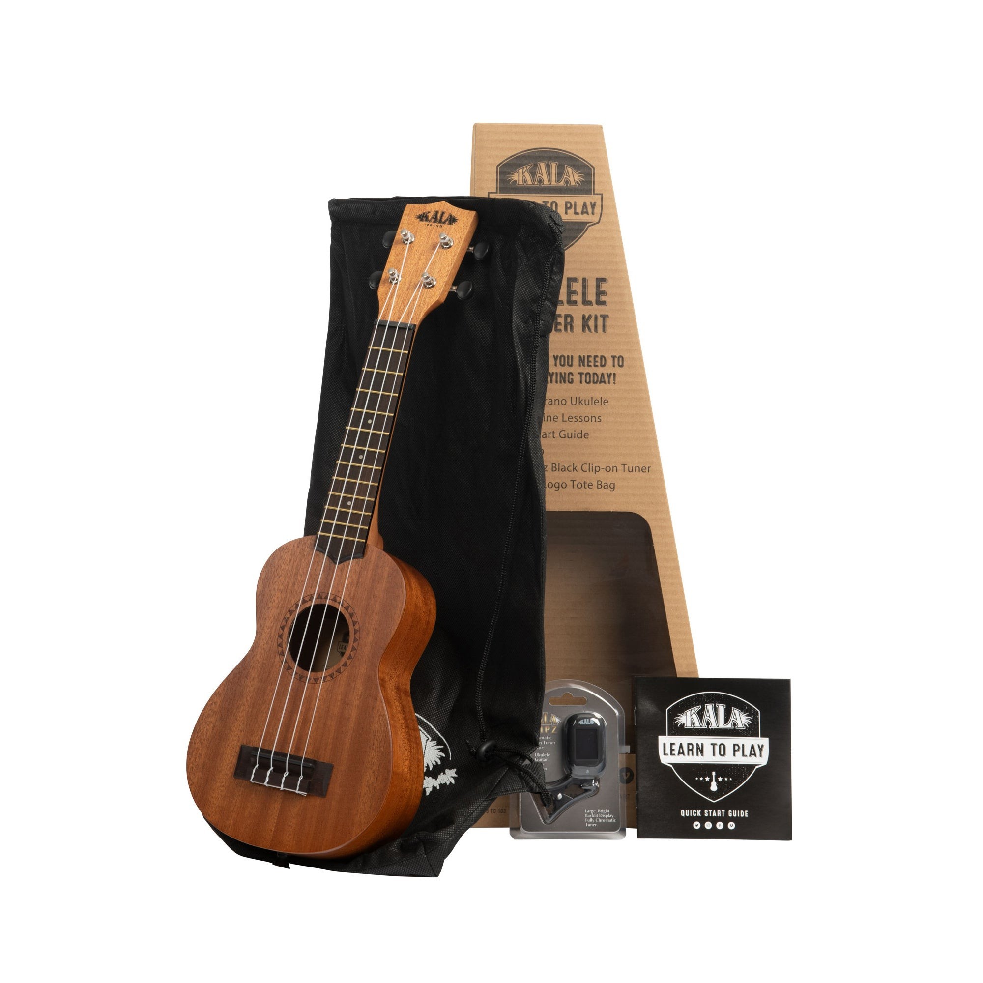 Learn to Play Soprano Ukulele Starter Kit Mahogany