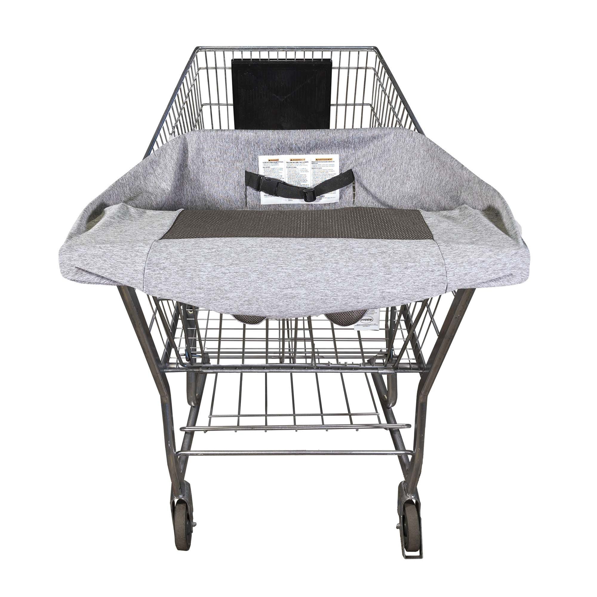 Boppy Compact Antibacterial Shopping Cart Cover Heathered Gray