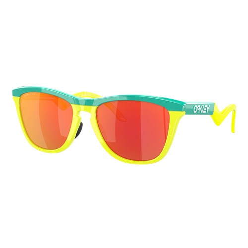 Oakley Frogskins Hybrid Sunglasses Celeste-Tennis Ball Yellow/Prizm Ruby, Size 55 frame